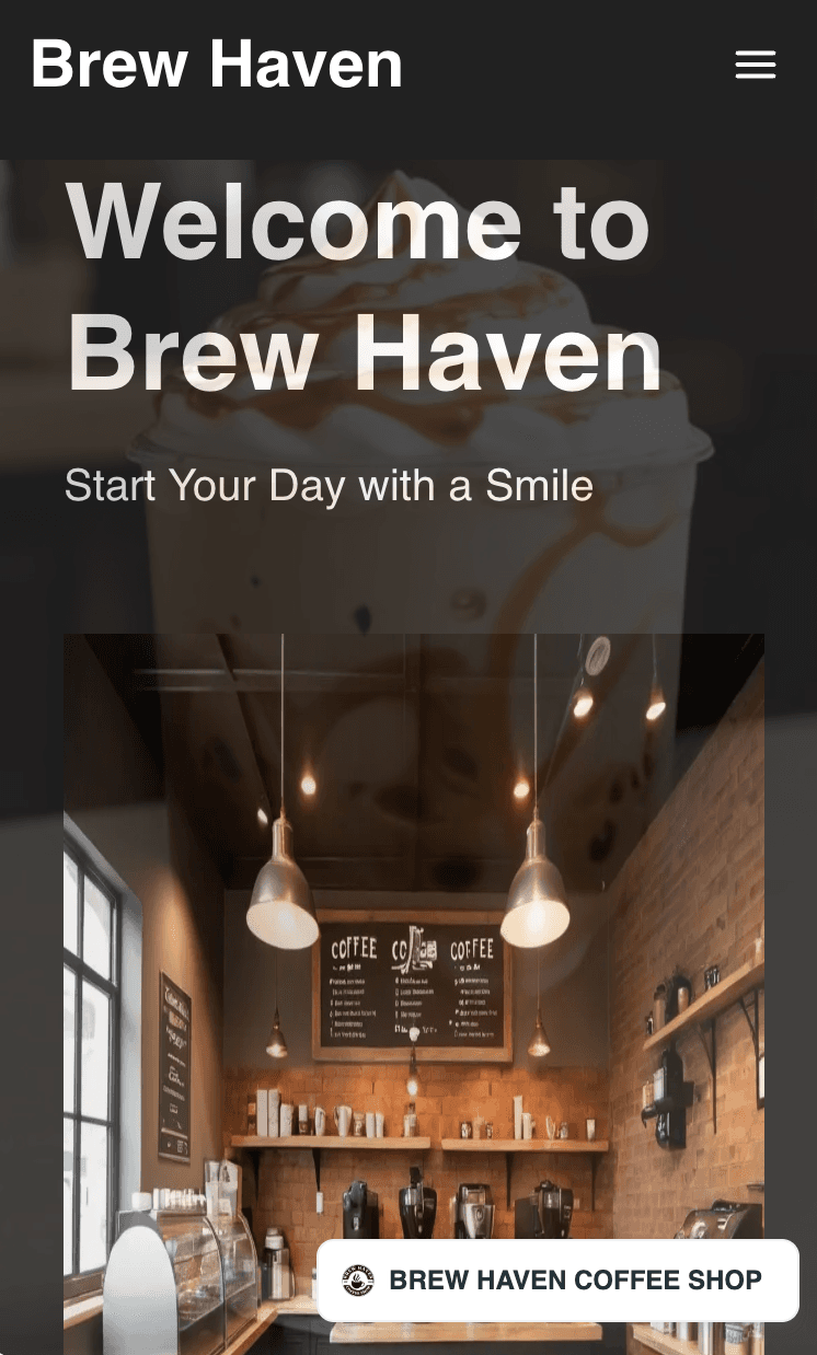 Coffee Shop Website